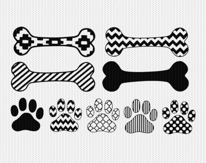 Download Paws And Bones Pattern Svg Dxf File Instant Download Stencil Silhouette Cameo Cricut Downloads Clip Art Commercial Use 3D SVG Files Ideas | SVG, Paper Crafts, SVG File