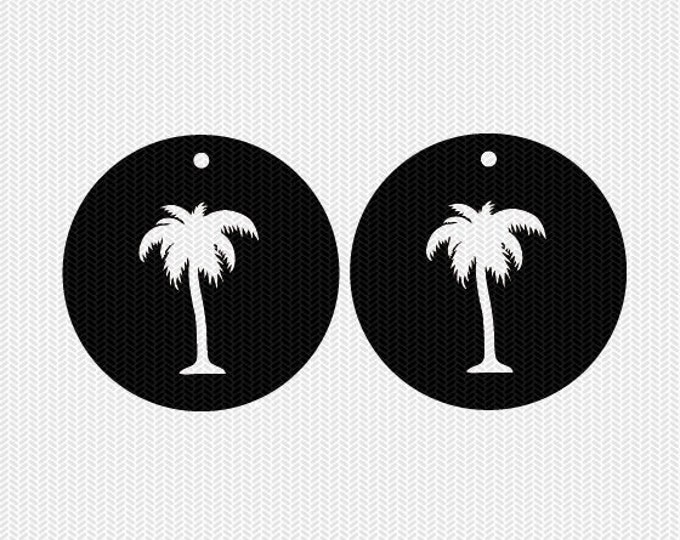 Download Palm Tree Decal Silhouette Svg Dxf File Instant Download Silhouette Cameo Cricut Downloads Clip Art Commercial Use Stencils Templates Drawing Drafting