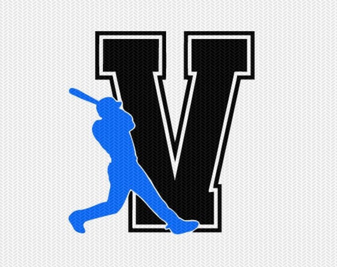 Download Baseball V Decal Monogram Silhouette Stencil Svg Dxf File Instant Download Silhouette Cameo Cricut Downloads Clip Art Commercial Use
