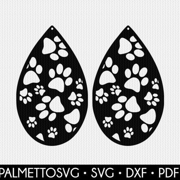 paws svg, paws earring template, earring svg, dog svg, dog earring svg, svg files for cricut, commercial use, digital download
