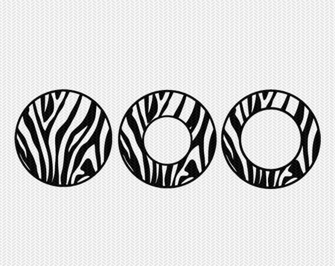 Download Circle Monogram Frame Zebra Patterns Svg Dxf File Instant Download Silhouette Cameo Cricut Downloads Clip Art Commercial Use