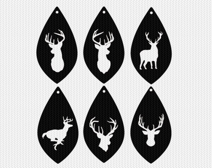 Download Deer Earring Template Earring Svg Gift Tags Cricut Download Svg Dxf File Stencil Silhouette Cameo Cricut Clip Art Commercial Use