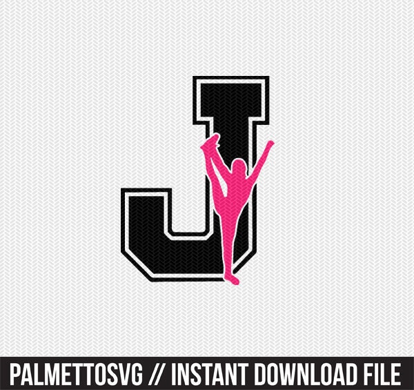 Download Cheerleader J Decal Monogram Silhouette Stencil Svg Dxf File Instant Download Silhouette Cameo Cricut Downloads Clip Art Commercial Use Craft Supplies Tools Printing Printmaking Seasonalliving Com