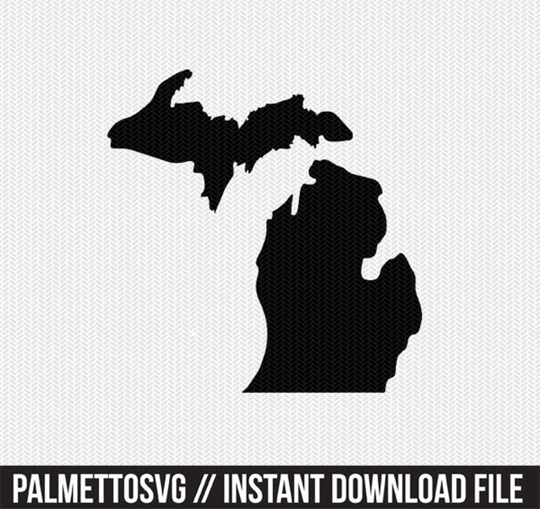 Michigan M Dxf File Michigan Svg, Michigan Dxf File, Michigan Cut File, Svg Files for ...