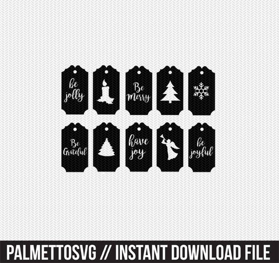 Download Free Christmas Gift Tags Labels Svg Dxf Jpeg Png File Stencil Etsy SVG DXF Cut File