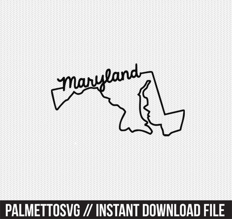 Maryland Svg Dxf File Instant Download Stencil Silhouette Cameo Cricut Downloads Cut File Downloads Clip Art Commercial Use