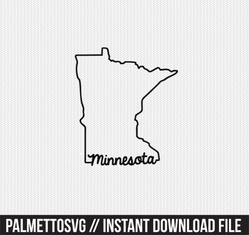 Minnesota Svg Dxf File Instant Download Stencil Silhouette | Etsy