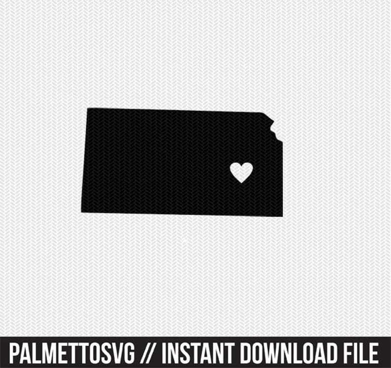 Download Visual Arts Kansas Heart Svg Dxf Cut File Stencil State Silhouette Cameo Cricut Downloads Clip Art Commercial Use Craft Supplies Tools