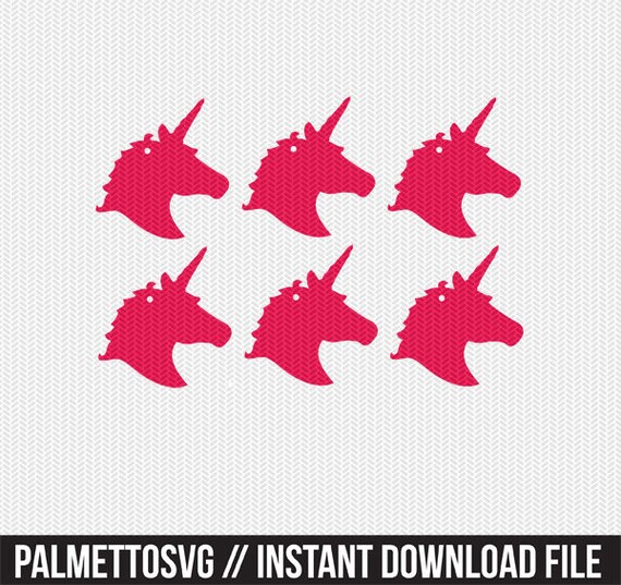 Download Unicorn birthday party gift tag svg dxf jpeg png file stencil | Etsy