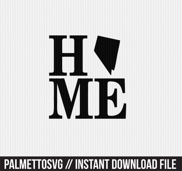 Nevada Home Svg Dxf File Stencil Monogram Frame Silhouette Cameo Cricut Download Clip Art Commercial Use