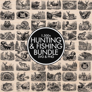1500+ Hunting and Wildlife Animals Laser Burn Engraving PNG SVG Files, Entire Shop Sale, Laser Engraving Files, Laser Ready, Laser Cut PNG