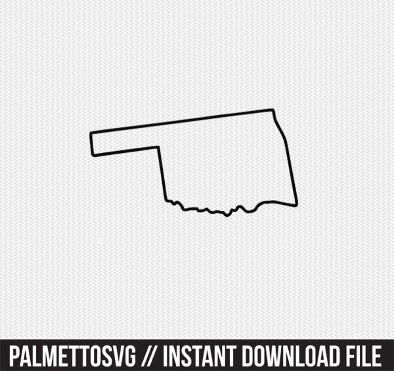 Oklahoma Outline Svg Dxf File Stencil Silhouette Cameo Cricut | Etsy