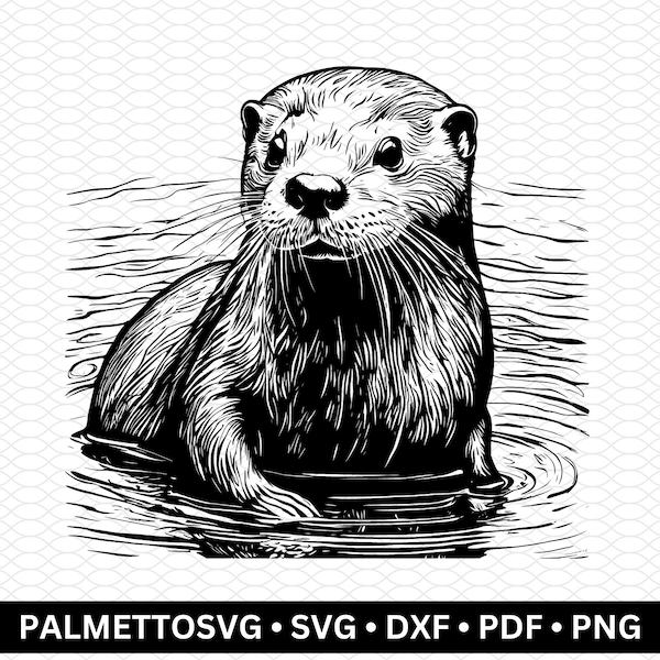 otter svg, otter dxf file, otter cut file, otter png, otter clip art, cricut downloads, svg files for cricut, digital download