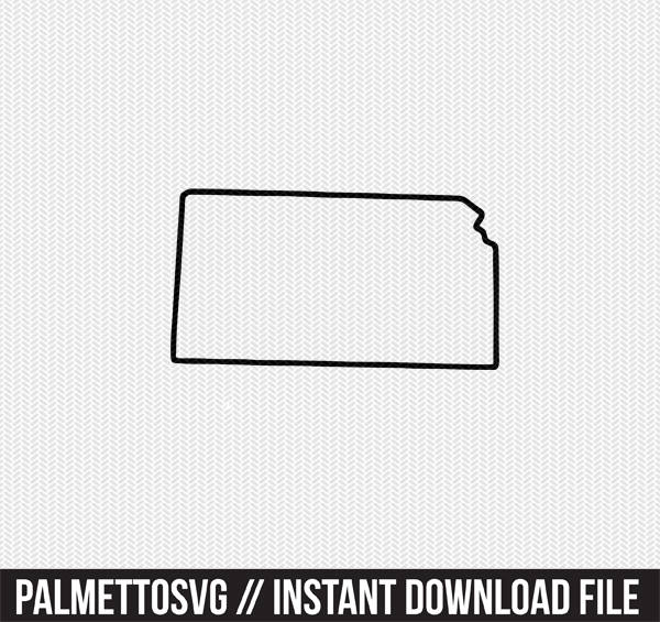 Download Kansas State Outline Svg Dxf File Stencil Monogram Frame Silhouette Cameo Cricut Clip Art Commercial Use