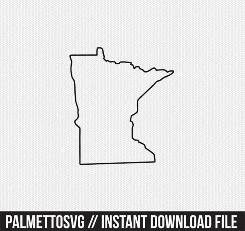 Minnesota outline svg dxf file stencil silhouette cameo cricut | Etsy