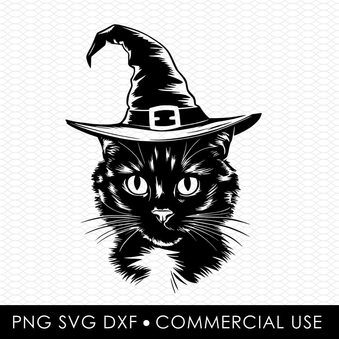 Cat Witch Hat Svg Png, Cat Svg, Halloween Svg, Cat Png, Sublimation ...