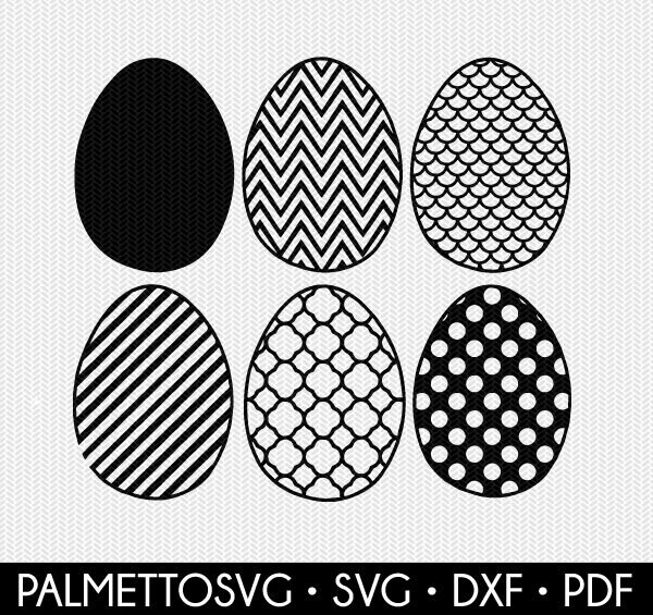 Download Easter Egg Pattern Set Svg Dxf File Instant Download Silhouette Cameo Cricut Downloads Clip Art Commercial Use
