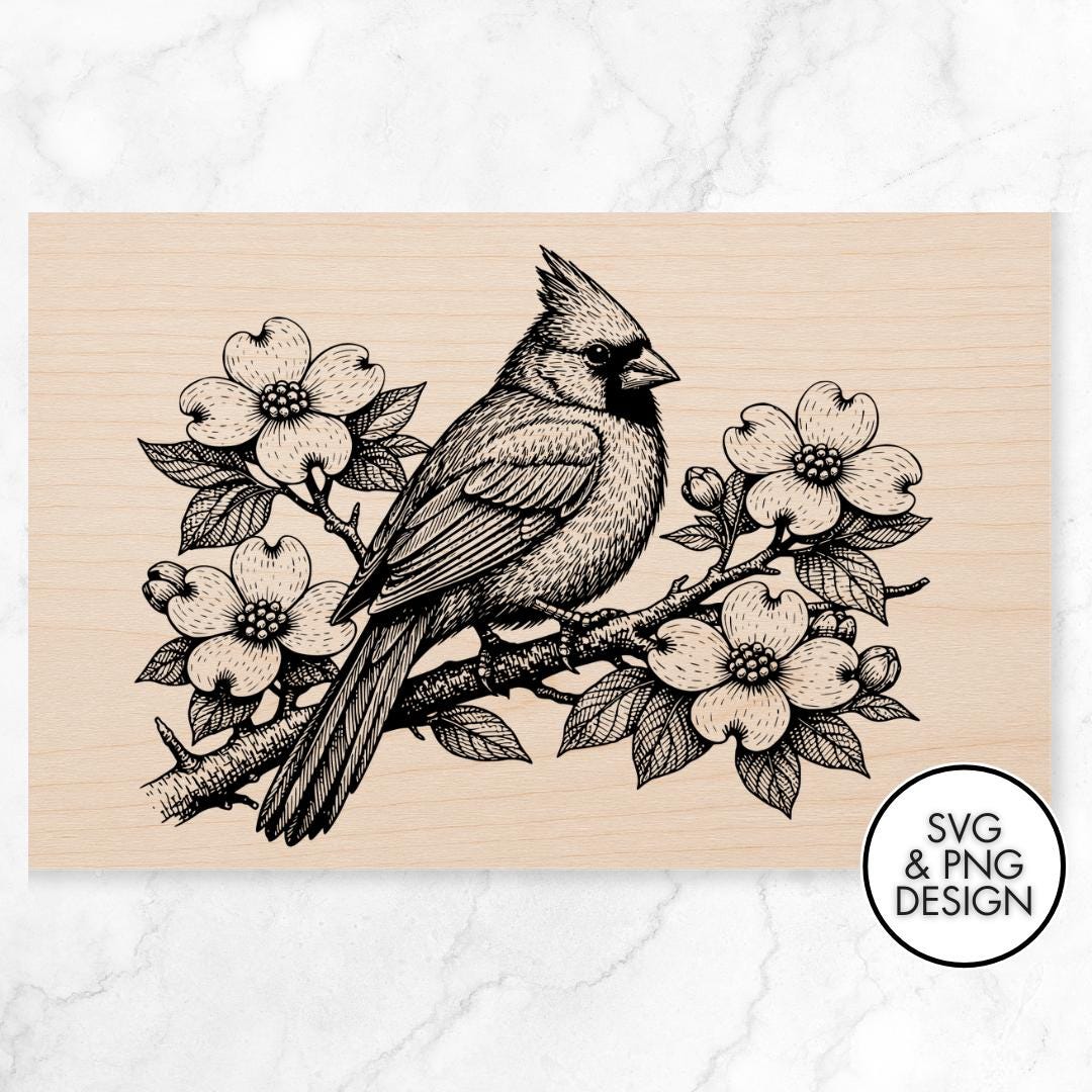 Cardinal Cut File Cardinal PNG SVG Files, Laser Engraving Files, Laser Burning, Laser ...