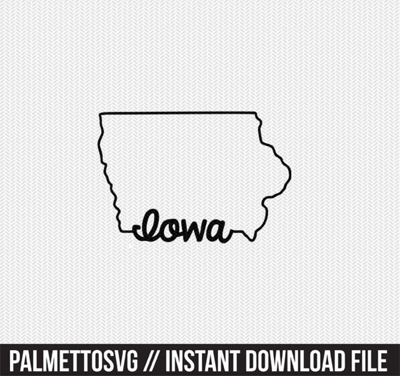 Download Iowa svg dxf file instant download stencil silhouette ...
