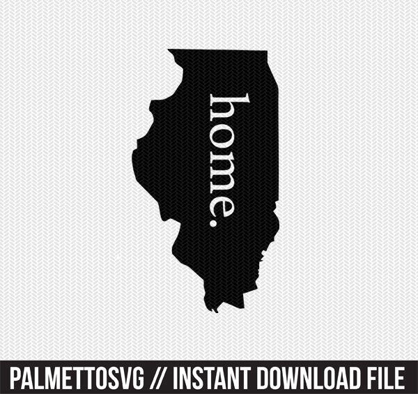 Download illinois home svg dxf file stencil instant download ...