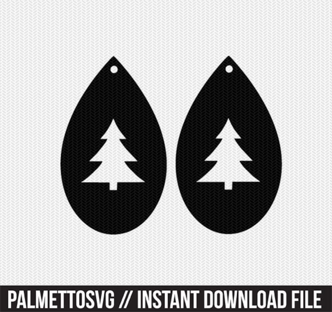 Christmas Tree Earring Template Earring Svg Gift Tags Svg Dxf Etsy
