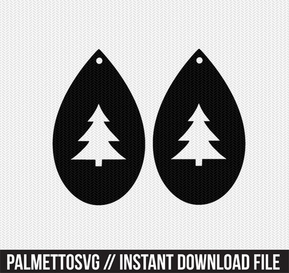 Download Christmas Tree Earring Template Earring Svg Gift Tags Cricut Etsy