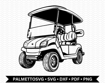 golf cart svg, golf cart png, golf cart clip art, golf cart dxf, svg files for cricut, commercial use, digital download