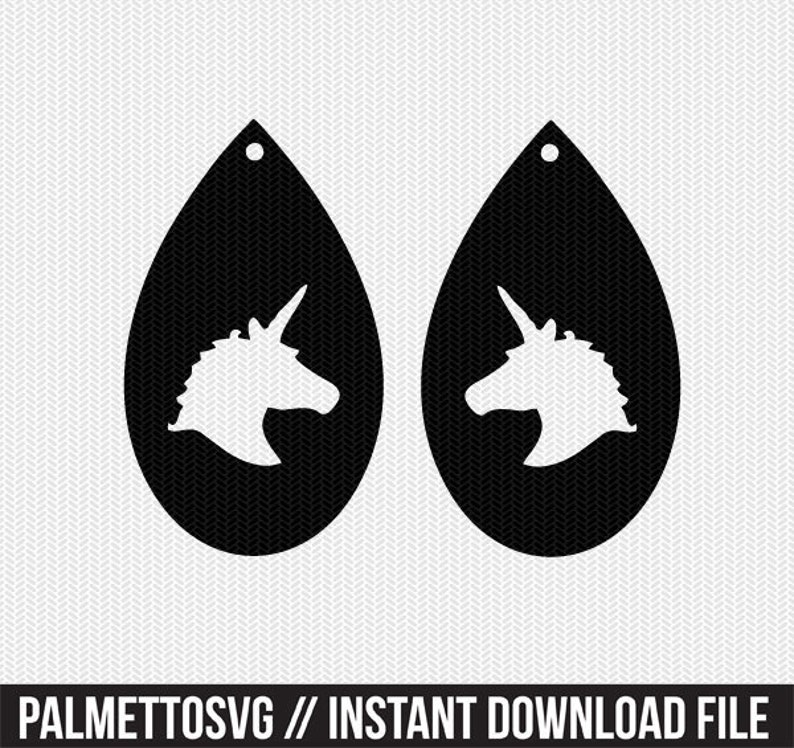 Download Unicorn earring template earring svg gift tags cricut download | Etsy