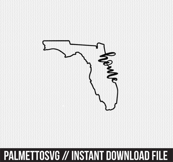 Download Florida Home Svg Dxf File Instant Download Stencil Silhouette Etsy