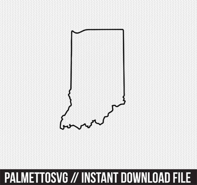 Download Indiana state outline svg dxf file stencil monogram frame ...