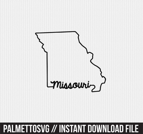 Missouri svg dxf file instant download stencil silhouette | Etsy