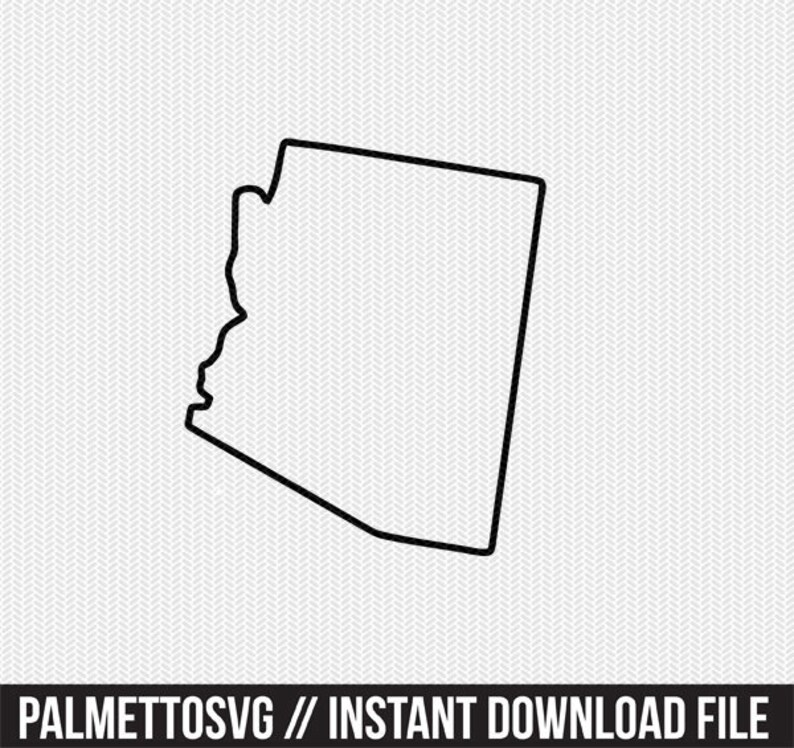 Arizona state outline svg dxf file stencil instant download | Etsy