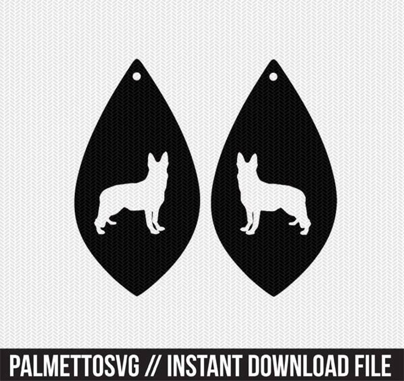 Download Dog earring template earring svg gift tags cricut download ...