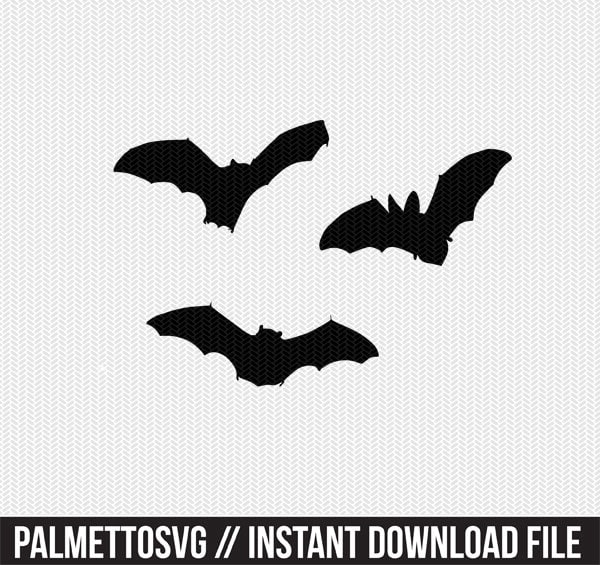 Bats Halloween Svg Dxf Jpeg Png File Instant Download Stencil Silhouette Cameo Cricut Downloads Clip Art Commercial Use