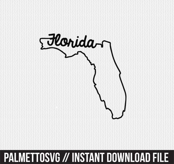 florida svg dxf file instant download stencil silhouette ...