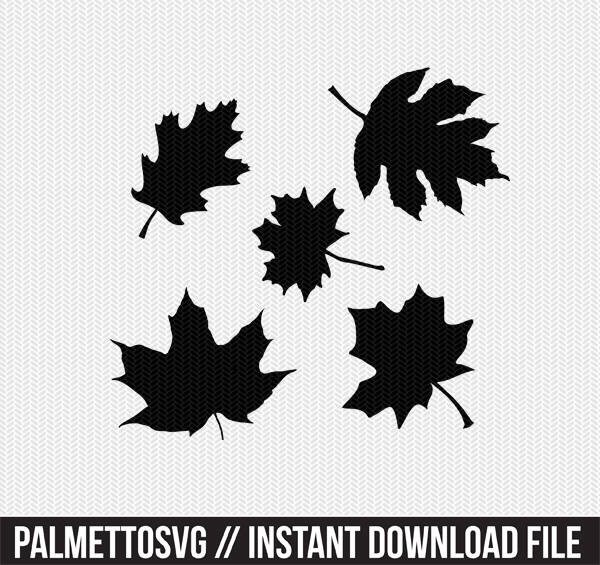 Download fall leaves svg dxf file instant download silhouette cameo ...