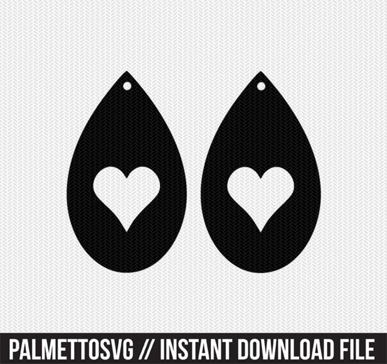 Heart Earring Template Earring Svg Gift Tags Cricut Download Etsy Heart Earring Template Earring Svg Gift Tags Cricut Download Etsy