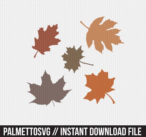 Download fall leaves svg dxf file instant download silhouette cameo ...