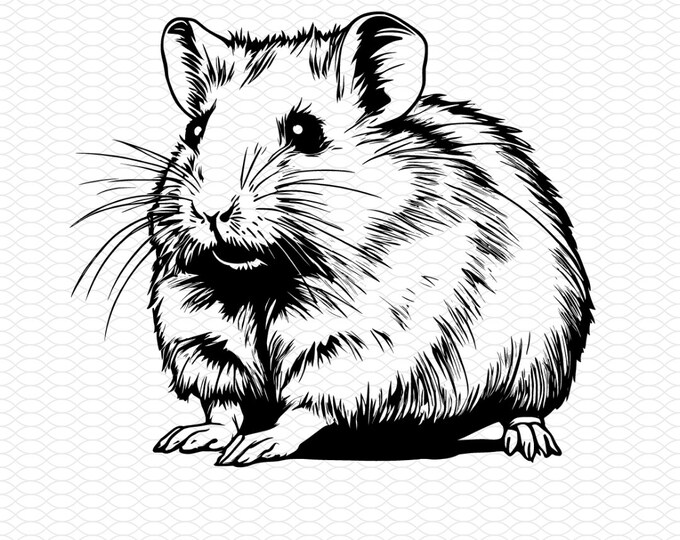 Curated visual reference: Gallery Detail: Hamster Svg Dxf Png Laser Cut File Sublimation Design Svg