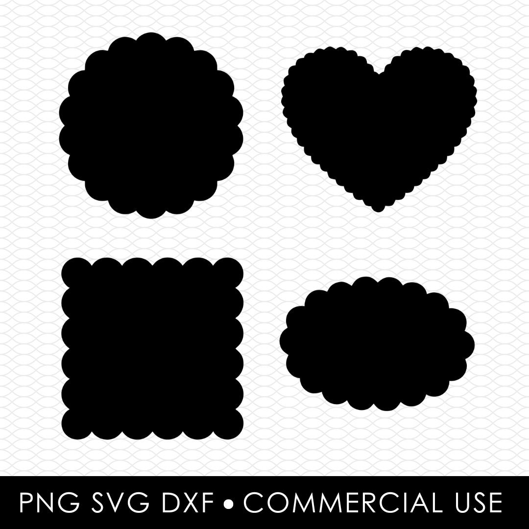 Scalloped Shapes Svg Dxf Png, Laser Cut File, Sublimation Design, Laser ...