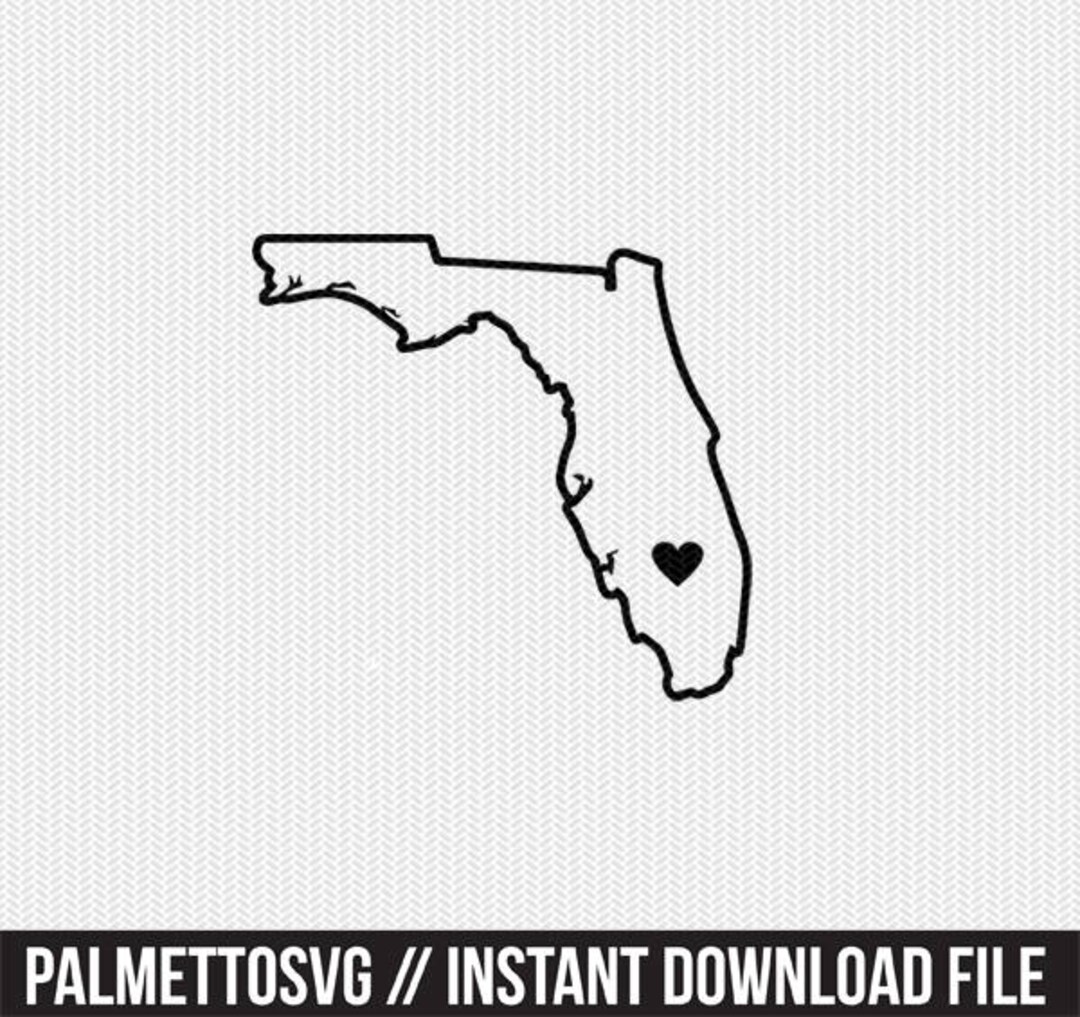 Florida State Outline Svg, Florida Svg, Florida Cut File, Florida Clip
