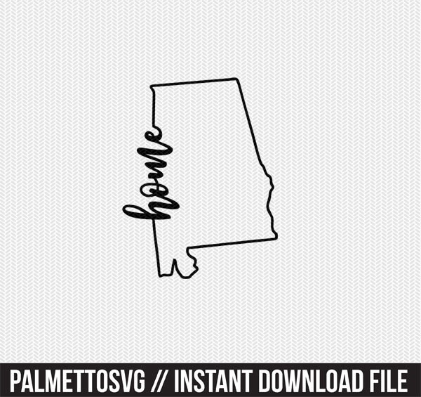 Download Alabama Home Svg Dxf File Instant Download Stencil Silhouette Cameo Cricut Downloads Cut File Downloads Clip Art Commercial Use