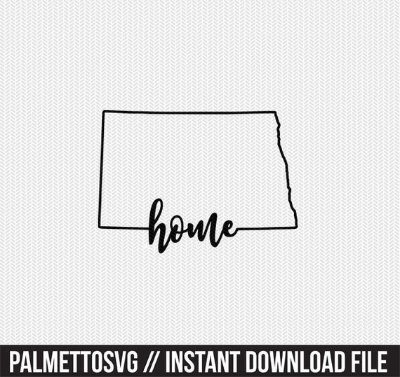 Download North Dakota Home Svg Dxf File Instant Download Stencil Etsy