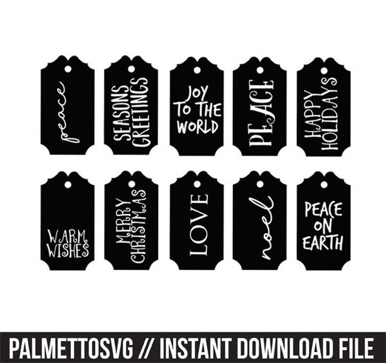 Download Christmas gift tags labels svg dxf jpeg png file stencil ...