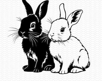 rabbit svg dxf png, laser cut file, sublimation design, svg cut file, laser burn file, sublimation png, laser engraving, cricut download