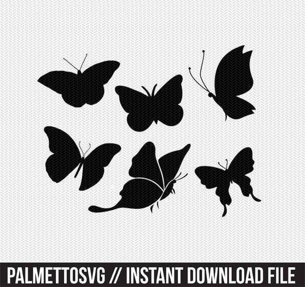 Download butterflies svg dxf file instant download silhouette cameo ...
