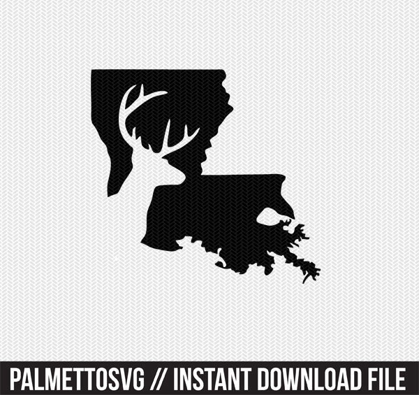 Download louisiana deer hunting svg dxf file stencil instant download silhouette cameo cricut downloads ...