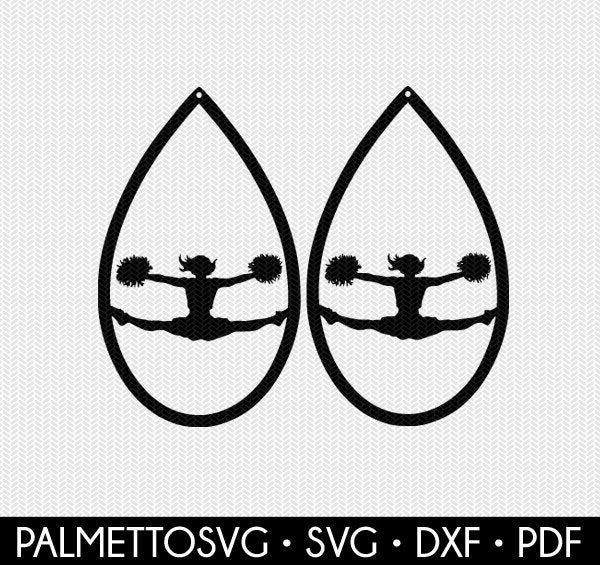 Download Cheerleader Earring Template Earring Svg Gift Tags Cricut Download Svg Dxf File Stencil Silhouette Cameo Cricut Clip Art Commercial Use