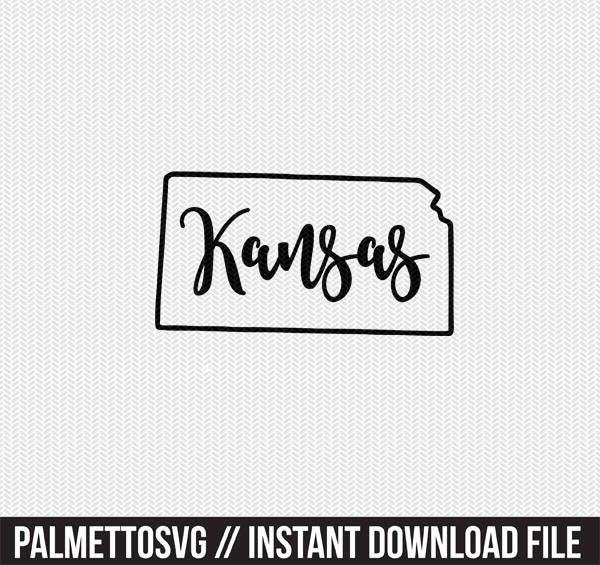 Download Kansas State Outline Svg Dxf File Stencil Monogram Frame Silhouette Cameo Cricut Clip Art Commercial Use