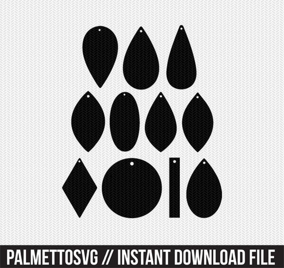 Digital Download Earring SVG Template Cut File Earring SVG Clipart And Earring Template SVG file